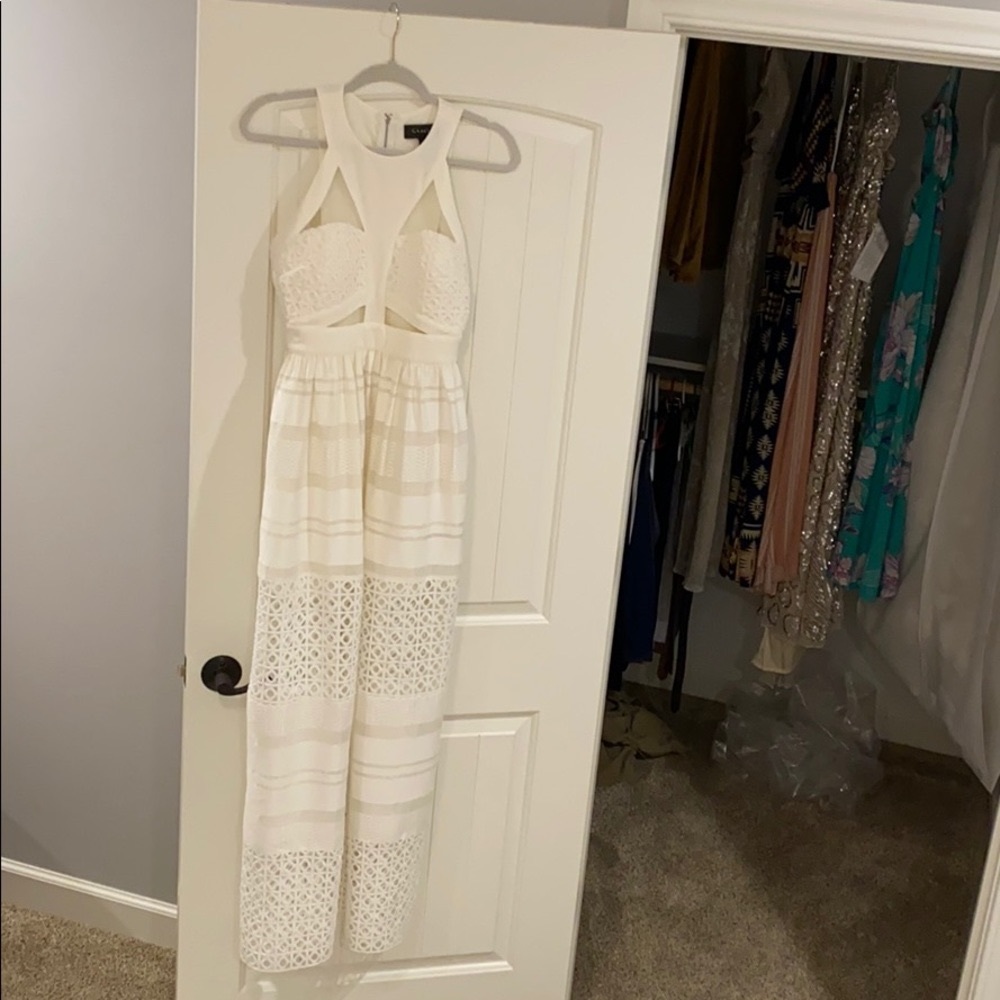 Gracia White cutout maxi dress small